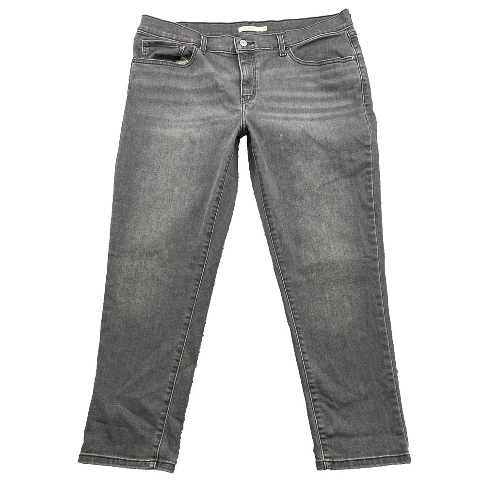 Levi's Boyfriend Jeans Women's 33 Gray Boho Academia Preppy Travel 90's Workwear